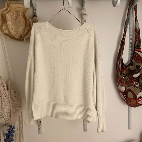 Wide Neck Knit Sweater - Picture 2 of 3